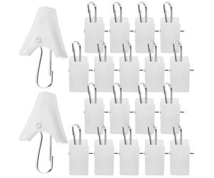 Snap Clips 20pcs for Curtains White Plastic and Closet Doors