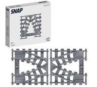 SNAP Double Switch - Track Intersection with Switch Function for Clamping Block Railway - Rail Upgrade for Intersections & Nodes - Compatible with Major Clamping Block Brands - 10165