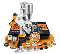 Snap Fastener Tool, Snap Kit with Tool, Canvas Snap Tool with 220 pcs Boat Cover Snaps, Repair and Replace Snaps DIY Leather, Sewing, Tarps, Fabric