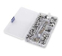 Snap Fasteners Kit 150pcs Sewing Snaps and Fasteners - Stroller Snap Canva Button Precision Welding, Firm Grip, Magnetic Design, Metal Ingredients for Leather, Tent,Tarpaulin,