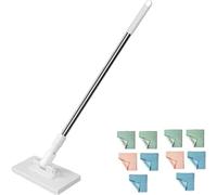 Snap Grip Mini Mop - Hands-Free 360° Rotating Cloth Changing Mini Mop with Push-Pull Handle, Lightweight Multi-Surface Cleaning Tool for Bathroom & Kitchen