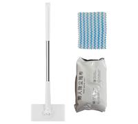 Snap Grip Mini Mop,Locking Head with Sweeping Cloths,Disposable Dust Portable Mops with 10 Reusable Cloths 360°Rotating Head For Floors Wall for Home Bathroom Cleaning (WH-73CM)