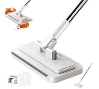 Snap Grip Mini Mop, Zero-Touch Mop for Dry and Wet Cleaning, No Wash Lazy Mops Stick for Wet Dry Use, Adjustable Dry Floors, Tile, Hardwood, Corners (43in)