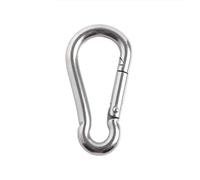 Snap hooks 1/2/5Pcs 304 Stainless Steel Spring Snap Carabiner Quick Link Lock Ring Hook Shackle Chain Fastener for Swing Outdoor Activity Camping Fishing Hiking(M4(1),2pcs)