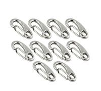 Snap hooks 10Pcs Egg Shape Spring Snap Hooks Marine 316 Stainless Steel Multifunctional Hiking Camping Belt Carabiner Quick Release Hook for Swing Outdoor Activity Camping Fishing Hiking(100mm(10pcs))
