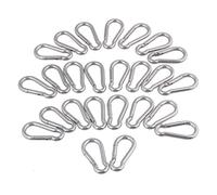 Snap hooks 25pcs 10pcs 5pcs 304 Stainless Steel M4 M5 M6 Multifunctional Spring Snap Carabiner Quick Link Lock Ring Hook for Swing Outdoor Activity Camping Fishing Hiking(25Pcs M5)