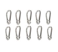 Snap Hooks 304 Stainless Steel Spring Snap Hook - Key Ring Buckle outdoor 300 Lbs Heavy Duty safety hook hoist buckle chain buckle pet rop(10 Pcs)