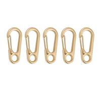 Snap Hooks 5/10/20pcs Lobster Clasp Buckle Keychian Mini Carabiners Outdoor Camping D-ring Buckles Alloy Spring Snap Hooks Keychains Clips(Light gold,5PCS)