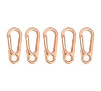Snap Hooks 5/10/20pcs Lobster Clasp Buckle Keychian Mini Carabiners Outdoor Camping D-ring Buckles Alloy Spring Snap Hooks Keychains Clips(Rose gold,20PCS)
