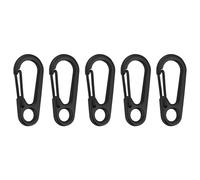 Snap Hooks 5/10/20pcs Lobster Clasp Buckle Keychian Mini Carabiners Outdoor Camping D-ring Buckles Alloy Spring Snap Hooks Keychains Clips(Black,20PCS)