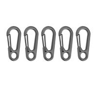 Snap Hooks 5/10/20pcs Lobster Clasp Buckle Keychian Mini Carabiners Outdoor Camping D-ring Buckles Alloy Spring Snap Hooks Keychains Clips(Grey Color,5PCS)
