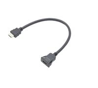 Snap-In Panel Mount 1.4 Male to Female Extension Cable 4K@30Hz Buckle Square Dashboard Flush Embedd for Monitor Projector