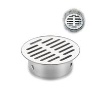 Snap-In Shower Drain Cover, Round Floor Drain, 304 Stainless Steel, Garage DRain Cover Replacement Solution For Bathroom, Kitchen, Washroom, Patios(304 material,150mm(6in))