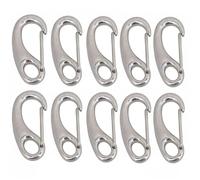 snap lock hooks, 304 Stainless Steel Egg Shape Spring Snap Multifunctional Hiking Camping Belt Carabiner Quick Release Hook 10Pcs/5Pcs/2Pcs(10pcs)