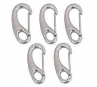 snap lock hooks, 304 Stainless Steel Egg Shape Spring Snap Multifunctional Hiking Camping Belt Carabiner Quick Release Hook 10Pcs/5Pcs/2Pcs(5pcs)