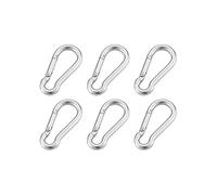 snap lock hooks, 316 Stainless Steel Multifunctional Spring Snap M4 M5 M6 M7 M8 Carabiner Quick Link Lock Ring Hook(6pcs,M4)