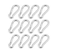 snap lock hooks, 316 Stainless Steel Multifunctional Spring Snap M4 M5 M6 M7 M8 Carabiner Quick Link Lock Ring Hook(12pcs,M5)