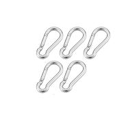 snap lock hooks, 316 Stainless Steel Multifunctional Spring Snap M4 M5 M6 M7 M8 Carabiner Quick Link Lock Ring Hook(5pcs,M8)