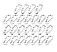 snap lock hooks, 316 Stainless Steel Multifunctional Spring Snap M4 M5 M6 M7 M8 Carabiner Quick Link Lock Ring Hook(25pcs,M6)
