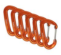 snap lock hooks, 6 PCS Carabiner 12KN Heavy Duty Clips Key for Hammocks Camping Hiking Backpacking Climbing Snap Clip Lock Buckle Hook(6pcs Orange)