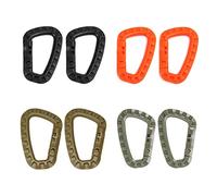 snap lock hooks, 8X Carabiner quickdraw tool Clip Molle Webbing strap Outdoor Backpack Buckle Snap Lock Camp climb Bag Tactical hang hook clasp(4 Color Each 2pcs)