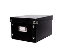 Snap-N-Store Durable Collapsible Index Card File Box, Fits 1100 5 x 8 Inch Index Cards, Black, 2 Pack (SNS02090)