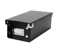 Snap-N-Store Index Card Holder Storage Box - Collapsible Organizer Box fits 1100 Flash Cards - Business, Recipe, or Note Card - 4 x 6, 2 Pack, Black
