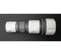 SNAP-ON ADAPTER. Allows 1/2" snap-on accessories to be attached to 3/4" or 1" Hose Pipe. C/w 1" Hose Connector.