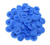 Snap-On Bifix Cover Caps to Use with Phillips Ph2 & Pozidrive Pz2 Pozi Screws - Pack of 50 Biffix Covers : Caspian Blue