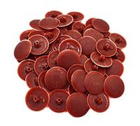 Snap-On Bifix Cover Caps to Use with Phillips Ph2 & Pozidrive Pz2 Pozi Screws - Pack of 50 Biffix Covers : Blaze Red