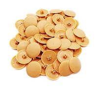 Snap-On Bifix Cover Caps to Use with Phillips Ph2 & Pozidrive Pz2 Pozi Screws - Pack of 50 Biffix Covers : Buff Brown
