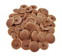 Snap-On Bifix Cover Caps to Use with Phillips Ph2 & Pozidrive Pz2 Pozi Screws - Pack of 50 Biffix Covers : Walnut Brown