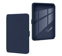 Snap-On Locking Case with Auto Wake/Sleep for 6" Kobo eReader - Clear Acrylic Back Cover NavyBlue