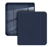 Snap-On Locking Case with Auto Wake/Sleep for 7" Kobo eReader - Clear Acrylic Back Cover NavyBlue