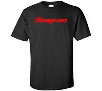Snap-On Tools Tee Shirt Men's Round Neck Short Sleeves Cotton T-Shirt in Black, Mechanics Auto Parts Racing Professional Wrenches