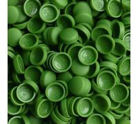 Snap-On Two Piece Dome Screw Cover Caps - Pack of 50 Small Gloss Caps & Bases : Fern Green