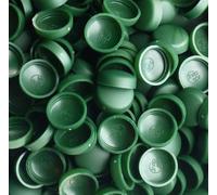 Snap-On Two Piece Dome Screw Cover Caps - Pack of 50 Small Gloss Caps & Bases : Heritage Green