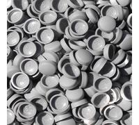 Snap-On Two Piece Dome Screw Cover Caps - Pack of 50 Small Gloss Caps & Bases : Morning Grey