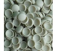 Snap-On Two Piece Dome Screw Cover Caps - Pack of 50 Small Matt Caps & Bases : Oyster Grey