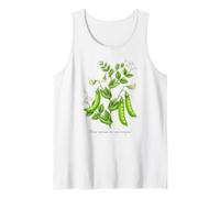 Snap Pea Plant Illustration Pisum sativum VAR. macrocarpon Tank Top