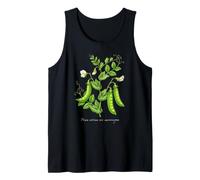 Snap Pea Plant Illustration Pisum sativum VAR. macrocarpon Tank Top