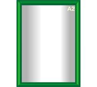 Snap Poster Frames | Certificate Photo Display | Clip Poster Holders for Retail And Advertising Displays | Notice Sign Board Frame for Walls (Green Colour) (1, A2 (420 x 594mm))