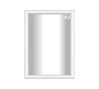 Snap Poster Frames | Certificate Photo Display | Clip Poster Holders for Retail And Advertising Displays | Notice Sign Board Frame for Walls (White Colour) (1, A3 (297 x 420mm))