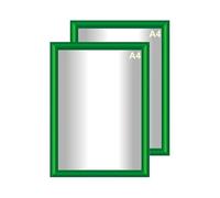 Snap Poster Frames | Certificate Photo Display | Clip Poster Holders for Retail And Advertising Displays | Notice Sign Board Frame for Walls (Green Colour) (2, A4 (210 x 297mm))
