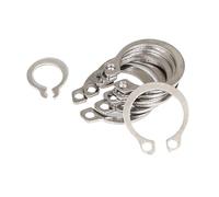 Snap Ring Set,C-Clips,10/25/50pcs M6 to M40 304 Stainless Steel Black 65mn 3-40mm Shaft C Type External Circlip Bearing Retaining Clip Snap Ring(Stainless Steel,M32 10pcs)