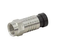 Snap Seal Professional Waterproof F Type Compression Plug End Nickel