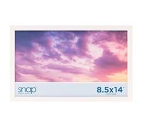 Snap Solid Wood Wall Poster Picture Frame, 8.5" x 14", White