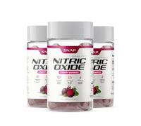 Snap Supplements Nitric Oxide Gummies - Beet Root Extract 300mg, Sugar Free Beetroot Supplement with Pomegranate Powder for Circulation & Natural Energy, 60 Vegan Gummies (3-Pack), Cherry Flavor