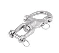Snap Swivel Shackles, 316 Stainless Steel Quick Release Jaw Snap Sailing D links Hook Shackle Clip for Sailboat Spinnaker Halyard(128mm)