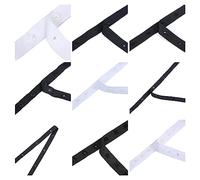 Snap Tape (3 Yards Pack) Popper Tape Stud Fasten Sewing Ribbon - 9 Styles for Home Décor Crafts Duvets,Babywear,Pleating; 2.5cms - 10cms Apart Stud Spacing by Neotrims. [Square, Grouped in 3, Black]
